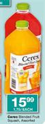 Ceres Blended Fruit Squash - 1.75 Ltr Each