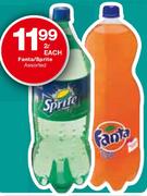Fanta/Sprite - 2 Ltr Each
