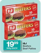 I&J Beefers Beef Patties-500g Each