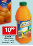 Sunsation Concentrated Fruit Juice Assorted-1L Each