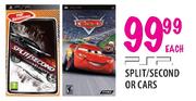 PSP Split/Second Or Cars-Each