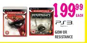 PS3 GOW Or Resistance-Each