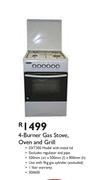 4-Burner Gas Stove Oven & Grill