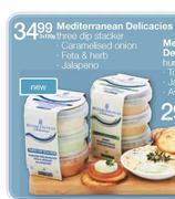 Mediterranean Delicacies Three Dip Stacker-3x120g 