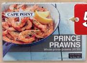 Cape Point Frozen Whole Prince Prawns-800gm