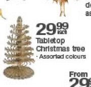 Tabletop Christmas Tree Assorted Colours-Each