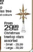 Christmas Treetop Large Stars Assorted-Each