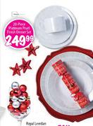 Platinum Peral Finish Dinner Set-20 Piece
