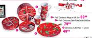 Christmas Cake Plate Set In Gift Box-4 Pack