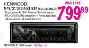 Kenwood MP3/CD/USB Receiver-KDC-3054UGM