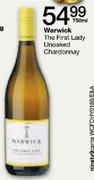 Warwick The First Lady Unoaked Chardonnay-750ml