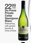 Du Preez Private Cellar Sauvignon Blanc-750ml