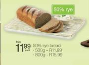 50% Rye Bread-500g Each