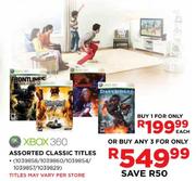 XBOX 360 Assorted Classic Titles(1039858/1039860/1039854/1039857/1039829)-Each