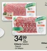 Citterio Salame Napoli/Di Milano-70g Each
