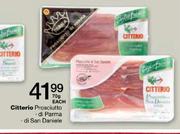 Citterio Prosciutto Di Parma/Di San Daniele-70g Each