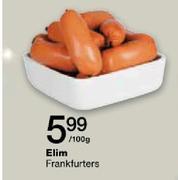 Elim Frankfurters-100g