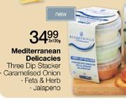 Mediterranean Delicacies Three Dip Stacker Caramelised Onion-3x120g
