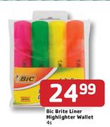 Bic Brite Liner Highlighter Wallet-4's