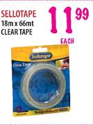 Sellotape 18m x 66mt Clear Tape-Each