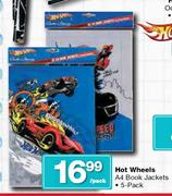 Hot Wheels A4 Book Jackets-5 Pack