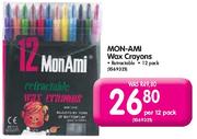 Mon-Ami Wax Crayons-Per 12 Pack