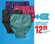 Student Prince Girls Panties-5-12 Years Each