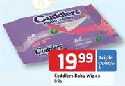 Cuddlers Baby Wipes-64s