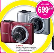 Canon Digital Camera(A810 Red/Silver)-Each