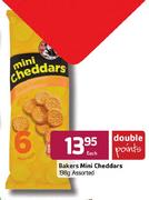 Bakers Mini Cheddars Assorted-198g Each