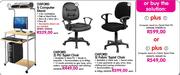 Oxford Computer Stand + PU Typist Chair