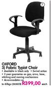 Oxford Fabric Typist Chair-Each