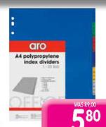 Aro Board File Dividers 1 - 31 Each