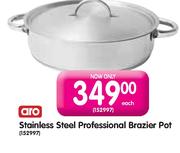 Aro Stainless Steel Professional Brazier Pot Each