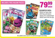 Barney Once Upon A Dino/BTB:Dizzy & Wheelies Assorted DVD's Each
