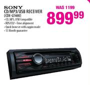 Sony CD/MP3/USB Receiver (CDX-GT40U)