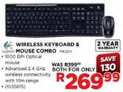 Logitech Wireless Keyboard & Mouse Combo(MK260)