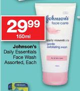 Johnson's Daily Essentials Face Wash Assorted-150ml Each