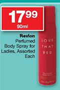 Revlon Perfumed Body Spray For Ladies Assorted-90ml