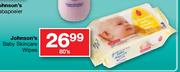 Johnson's Baby Skincare Wipes-80's