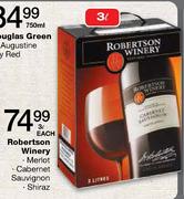 Robertson Winery Shiraz-3Ltr Each