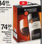 Robertson Winery Merlot-3Ltr Each