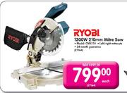 Ryobi 1200W Mitre Saw-210mm Each