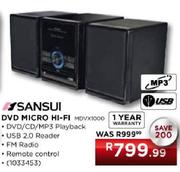 Sansui DVD Micro Hi-Fi (MDVX1000)