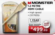 Monster 1.2 Metre HDMI Cable