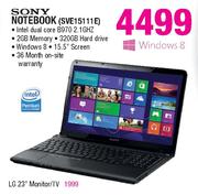Sony Notebook (SVE15111E)
