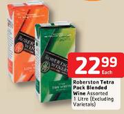 Robertson Tetra Pack Blended Wine Assorted-1ltr Each