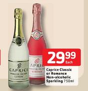 Caprice Classic Or Romance Non-Alcoholic Sparkling-750ml Each