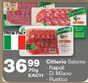 Citterio Salame Di Milano-70gm Each