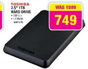 Toshiba 2.5" 1TB Hard Drive
